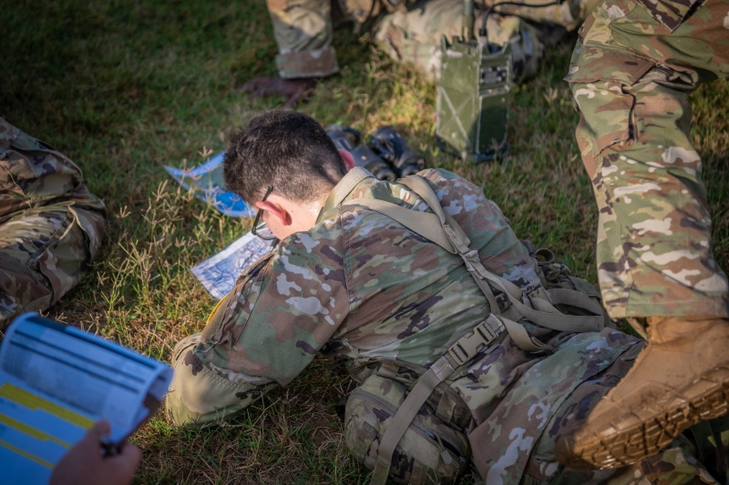 The 2025 Gainey Cup Best Scout Squad Competition wraps up with the Final Charge on York Field May 1, 2025 on Fort Benning, Georgia. Teams completed a series of mentally and physically challenging tasks after a 2 mile run. (U.S. Army photo by Patrick A. Albright)