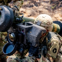 Scout teams from across the globe compete in the 2025 Gainey Cup Best Scout Squad Competition in the Round Robin Proficiency Skills Lanes event April 29, 2025, on Fort Benning, Georgia. During this event, Scout teams Simulate javelin live fire, medical skills lane, and dissassemble/reassemble M4/.240/.50 cal weapons. (U.S. Army photo by Daniel Marble)
