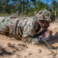 FORT BENNING, Ga. - Scout teams compete in the 2023 Gainey Cup Competition, May 3, 2023 at Fort Benning. Day three events included an obstacle course, and medical and commo lanes. (U.S. Army Photo by Patrick A. Albright, MCoE Photographer)